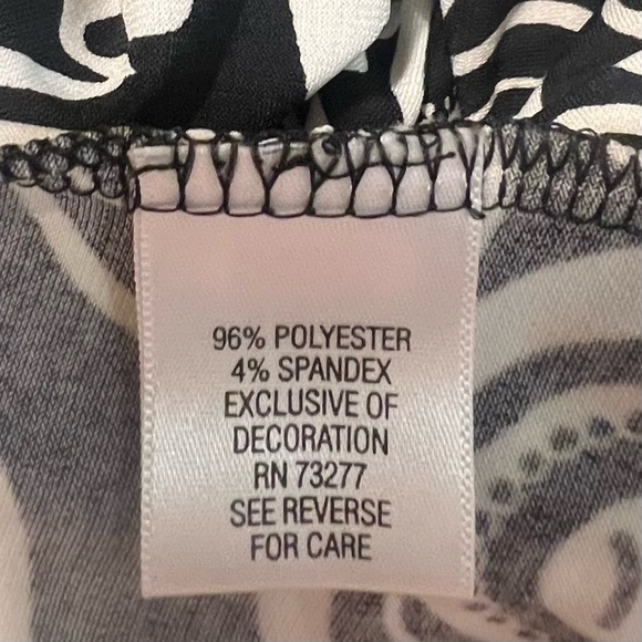 Apt. 9 Woman’s Black & White Patterned Midi Dress With Beaded Halter Neckline - Picture 5 of 6